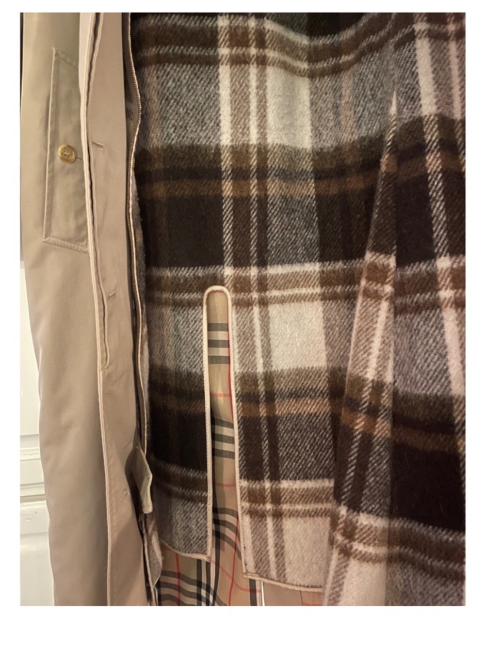 Vintage Burberrys Trench Coat Tan Beige Nova Check Lining Women Long Belted - Picture 9 of 16